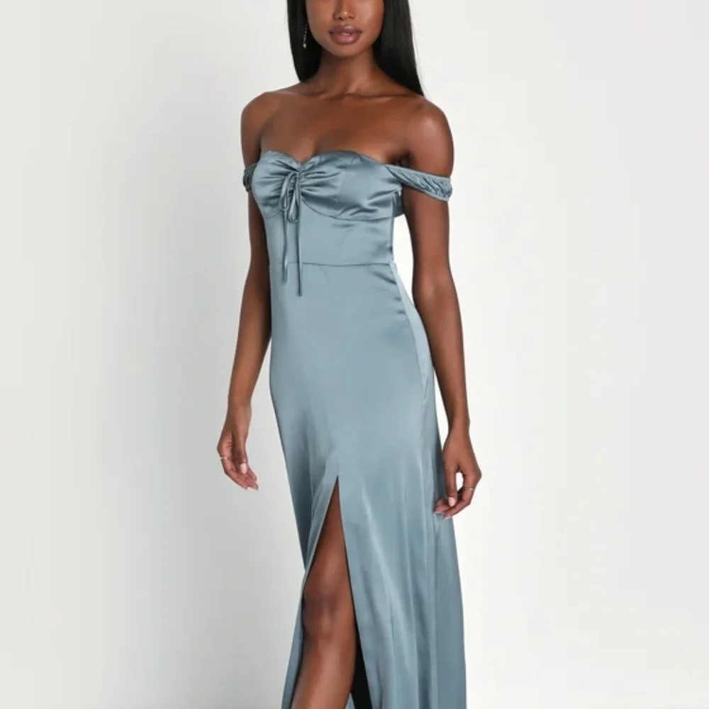 Lulu's  Blue Dress - Picture 2 of 7